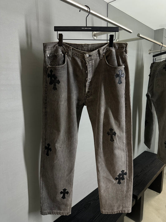Chrome Hearts Levi’s 501 Cross Patch Jeans