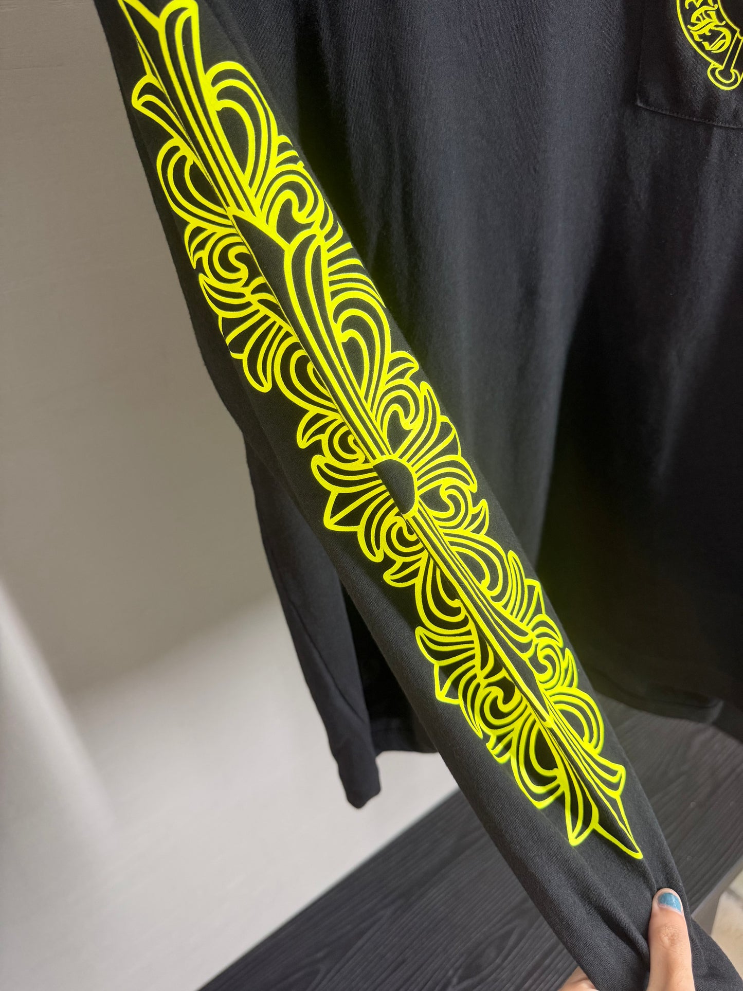 Chrome Hearts Neon Horseshoe Floral Long Sleeve