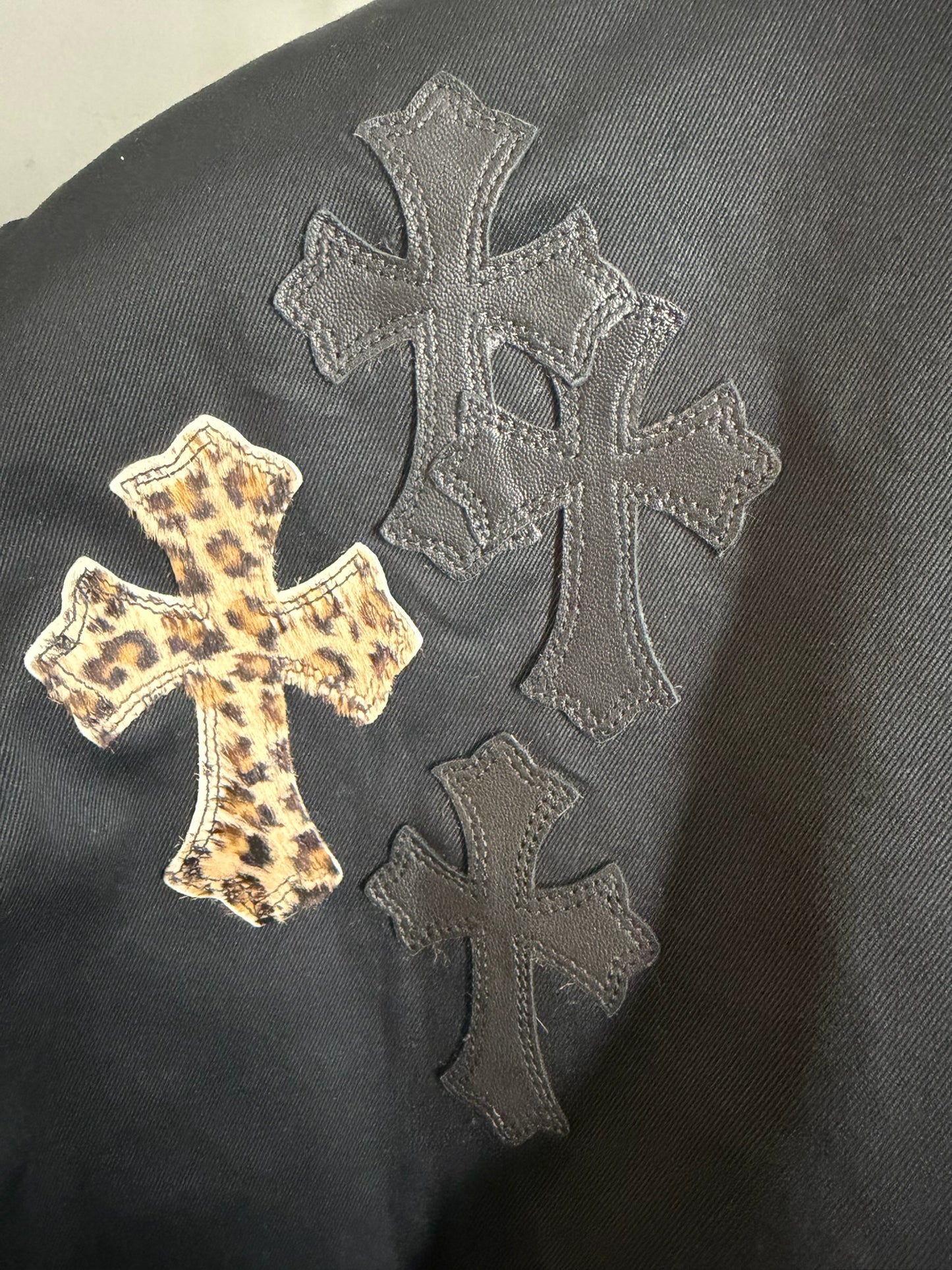 Chrome Hearts Cross Patch Work Dog Jacket