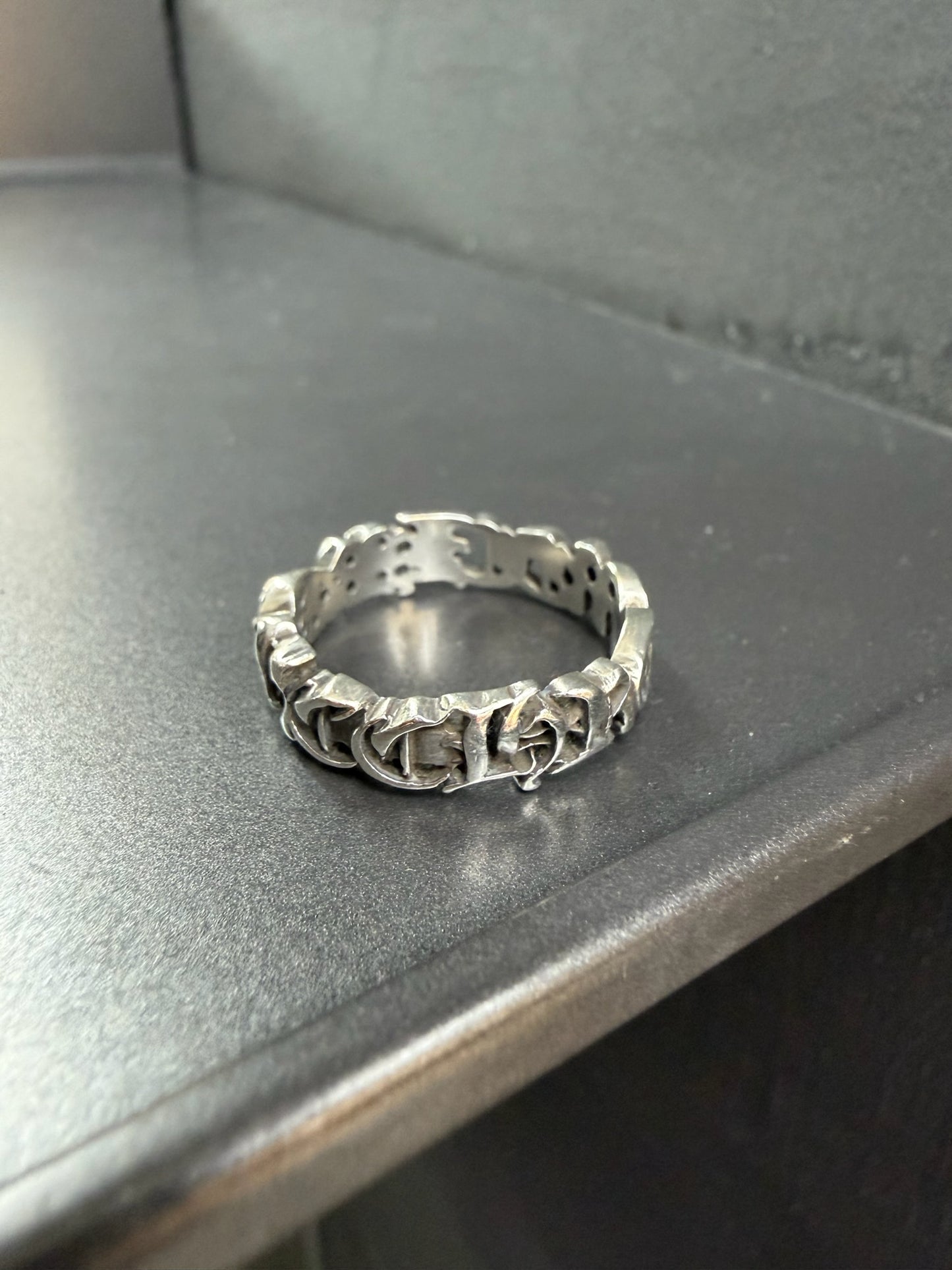 Chrome Hearts Script Band Ring