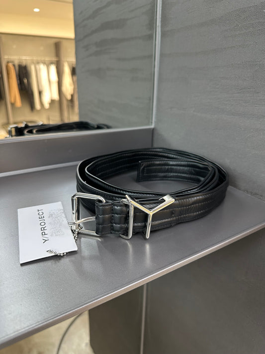 Y/Project Black Silver Belt