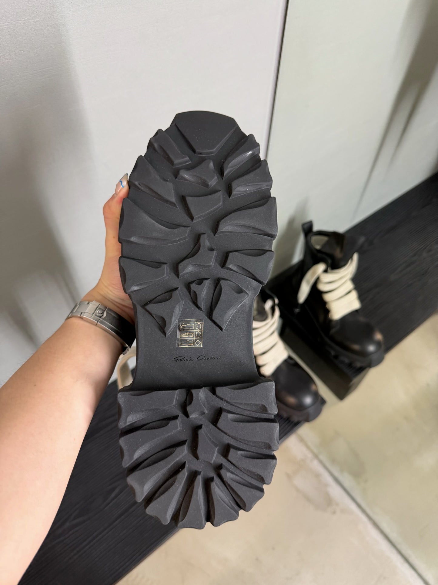Rick Owens Jumbolace Army Bozo Tractor Boots