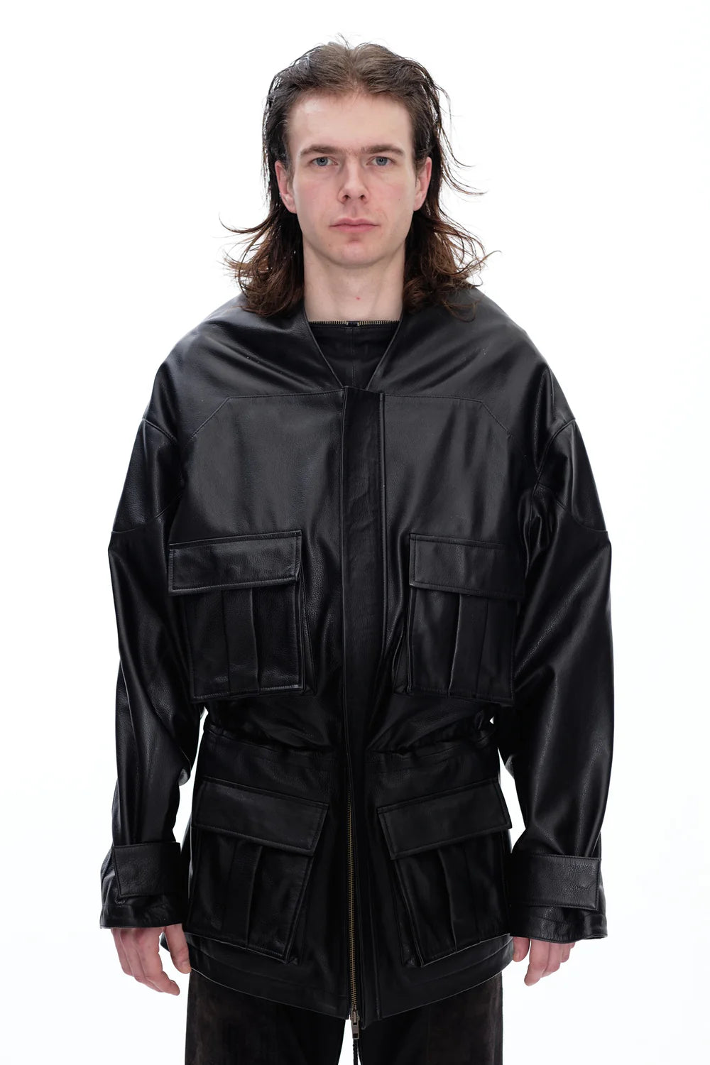 P.L.N Cow Skin Parka leather jacket