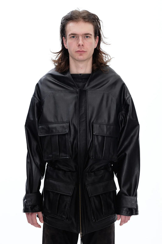 P.L.N Cow Skin Parka leather jacket