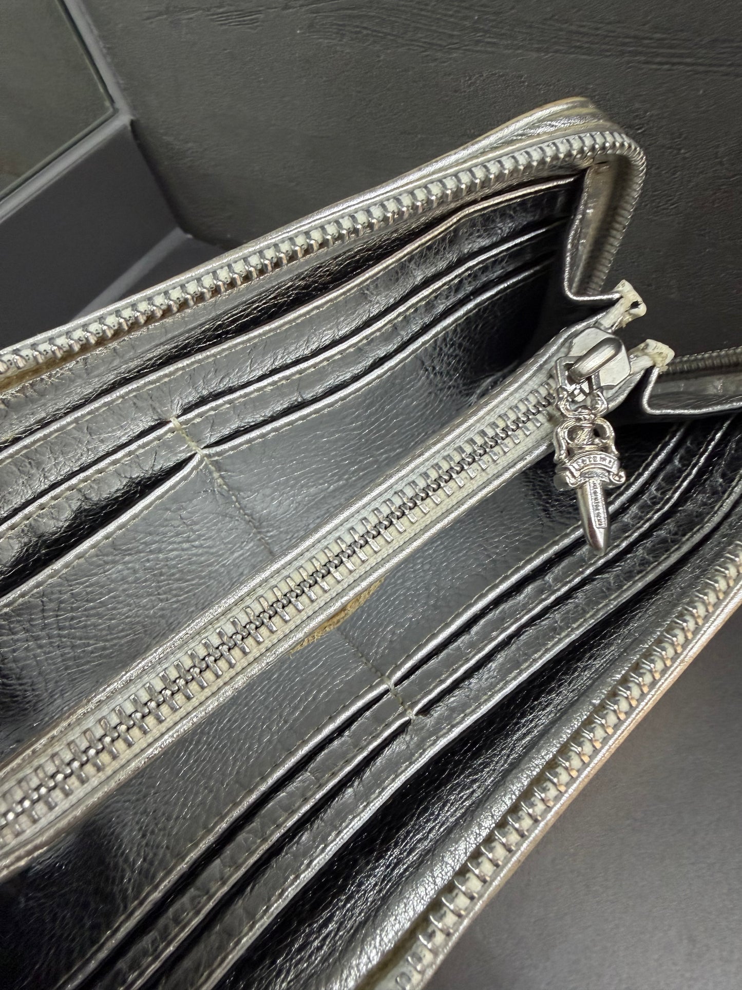 Chrome Hearts Triple Leather Cross Patch Wallet