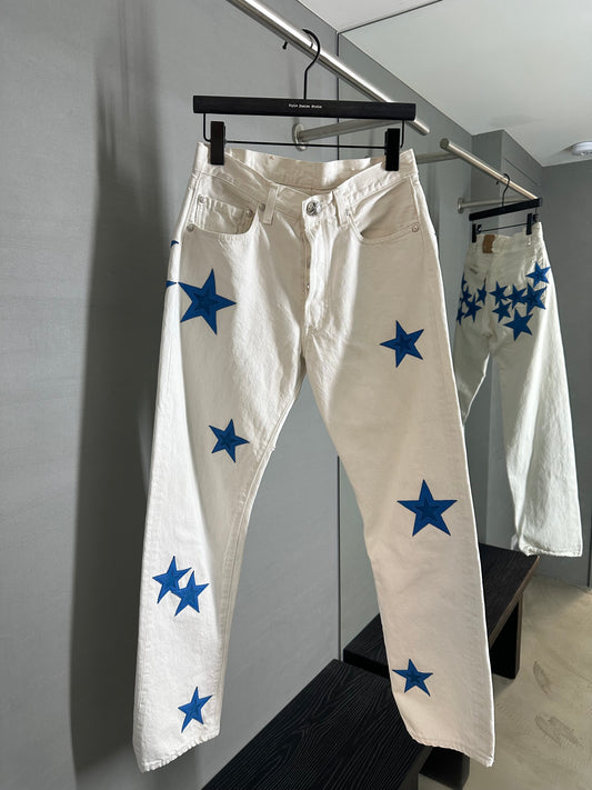 Chrome Hearts Blue Star Patch Levi’s 501 Jeans