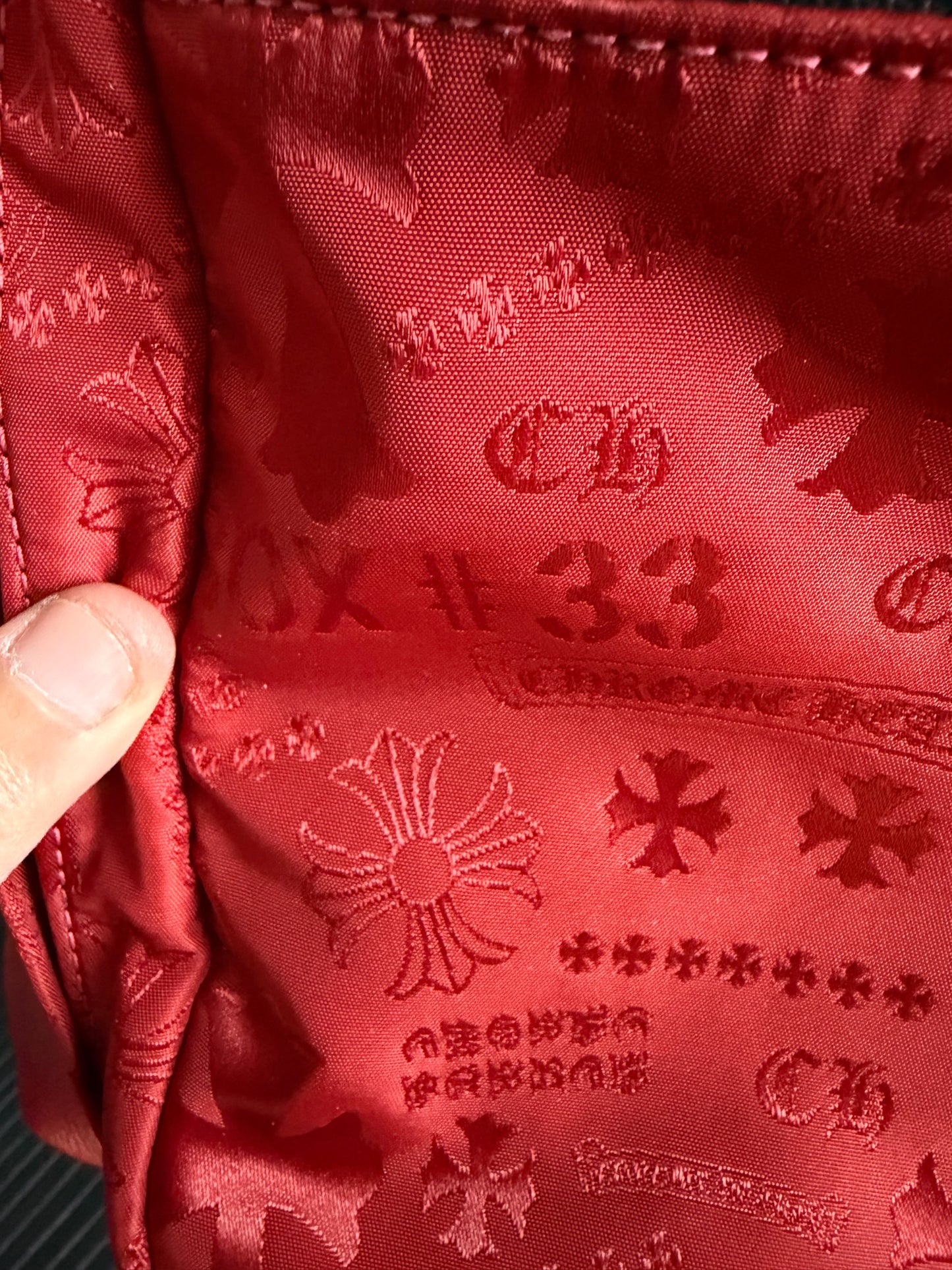 Chrome Hearts Nylon Stencil Red Backpack