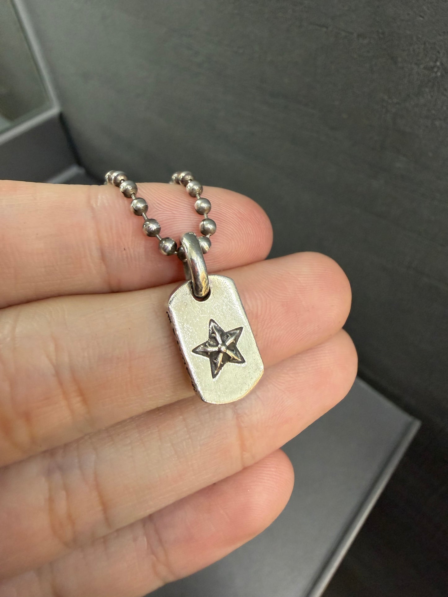 Chrome Hearts Tiny Star Dogtag Necklace