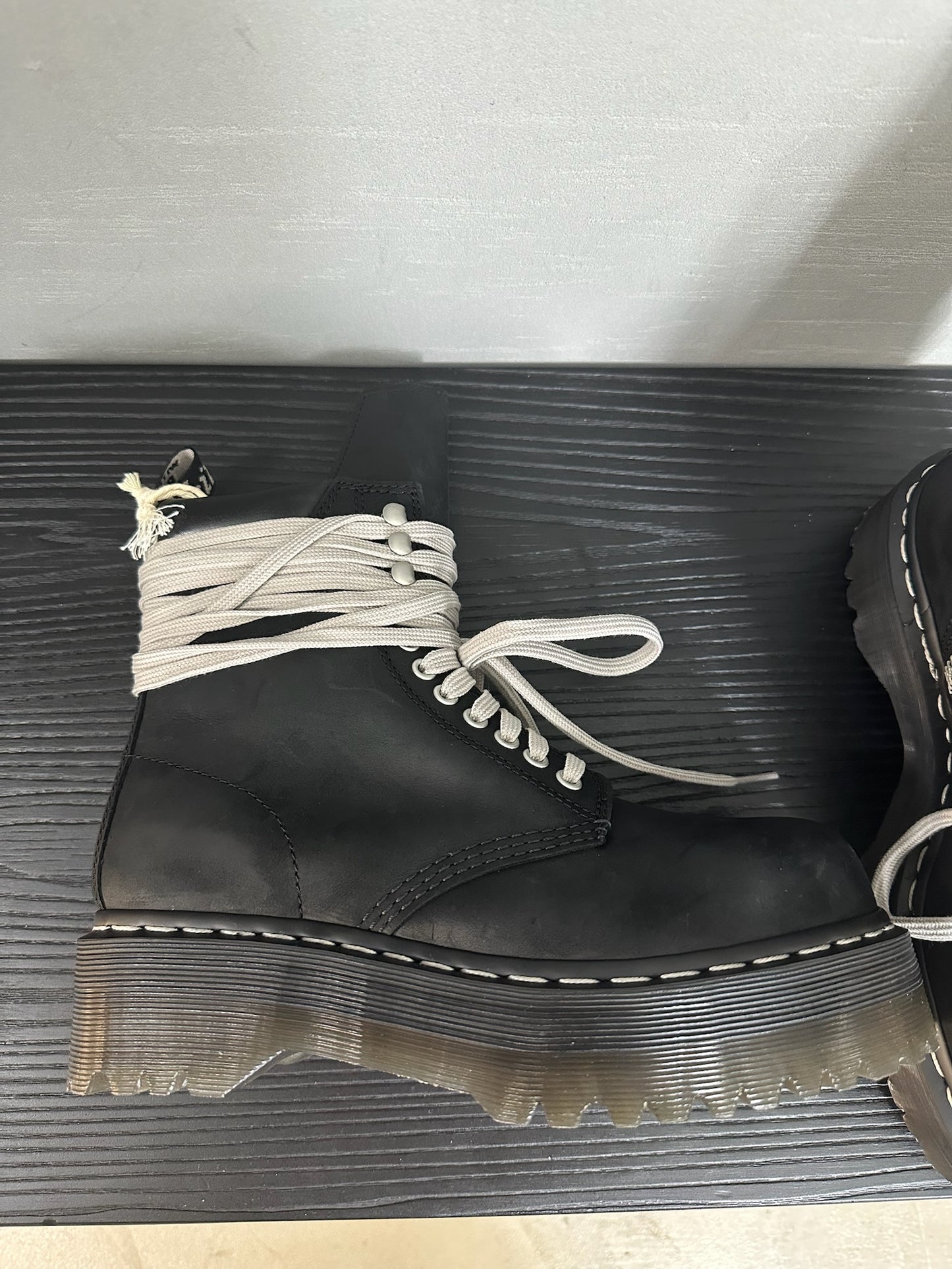 Rick Owens Dr.Martens Quad Sole Steel Toe Boot