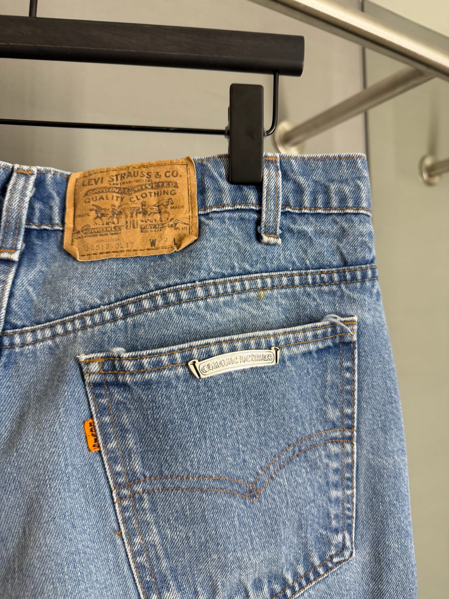 Chrome Hearts Leather Cross Patch 517 Jeans