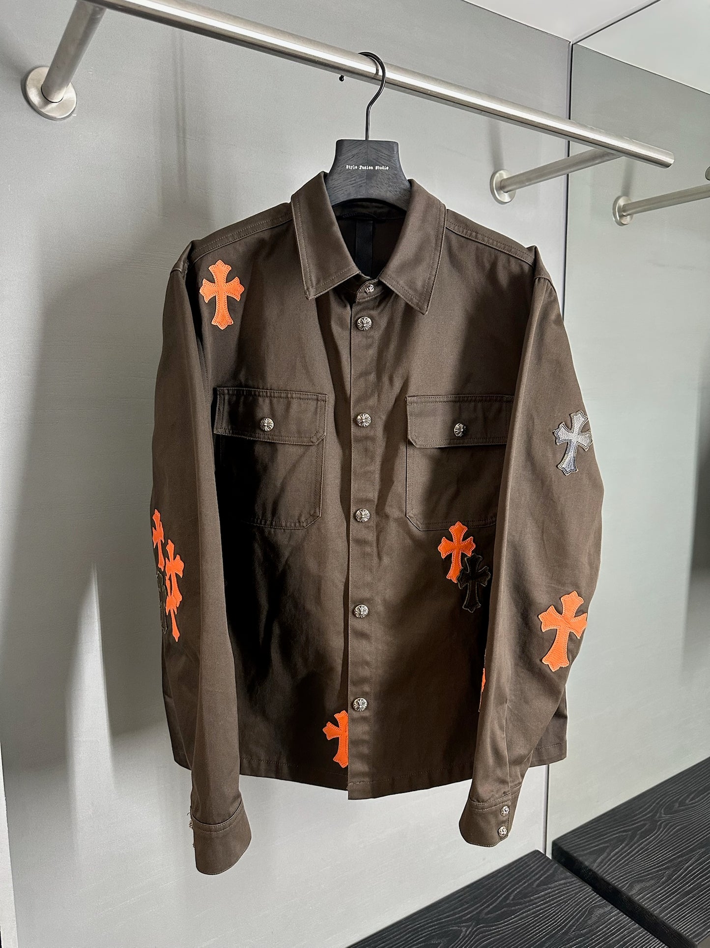 Chrome Hearts Cross Patch Work Dog Jacket