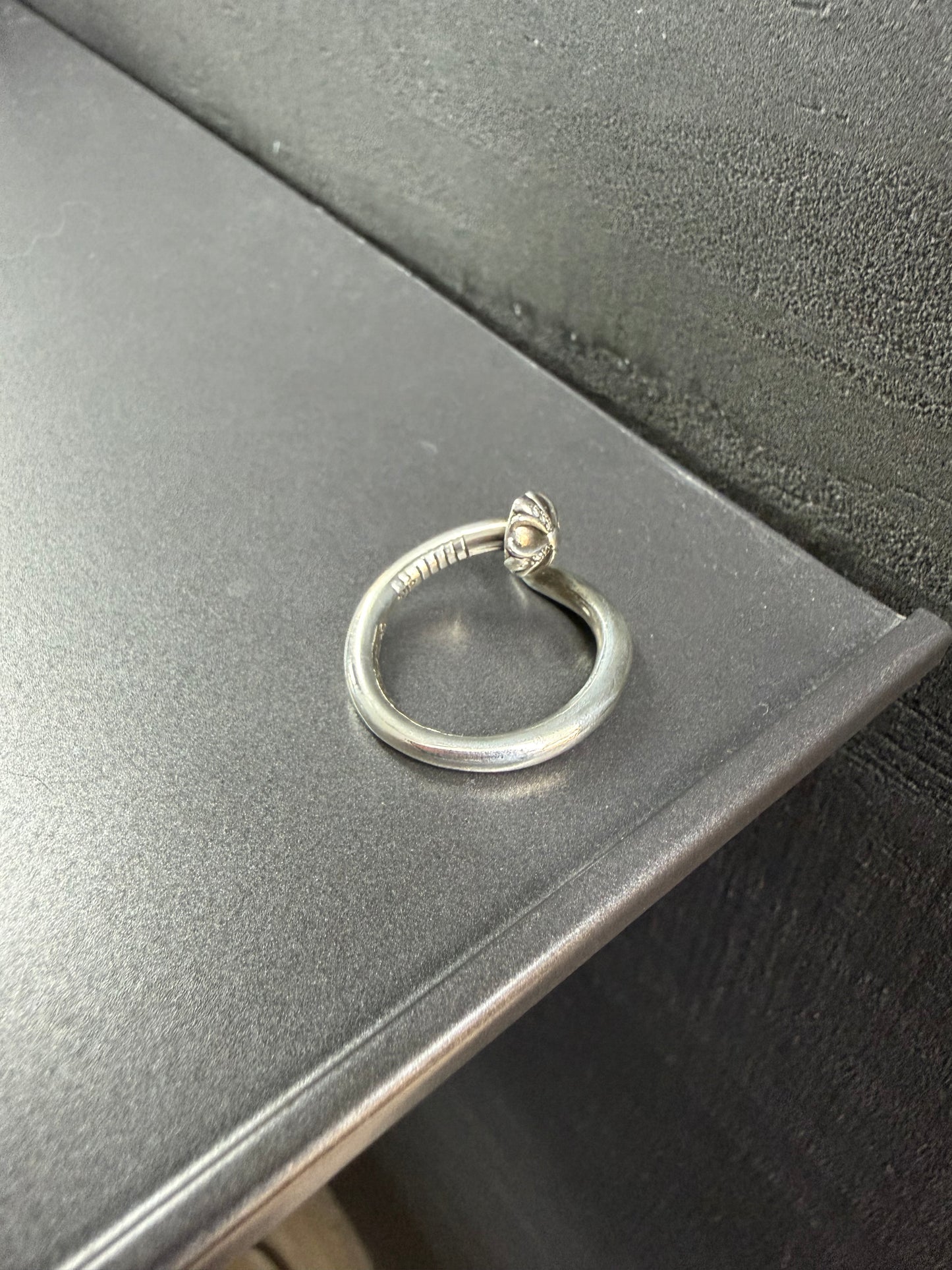 Chrome Hearts Nail Ring with Diamonds
