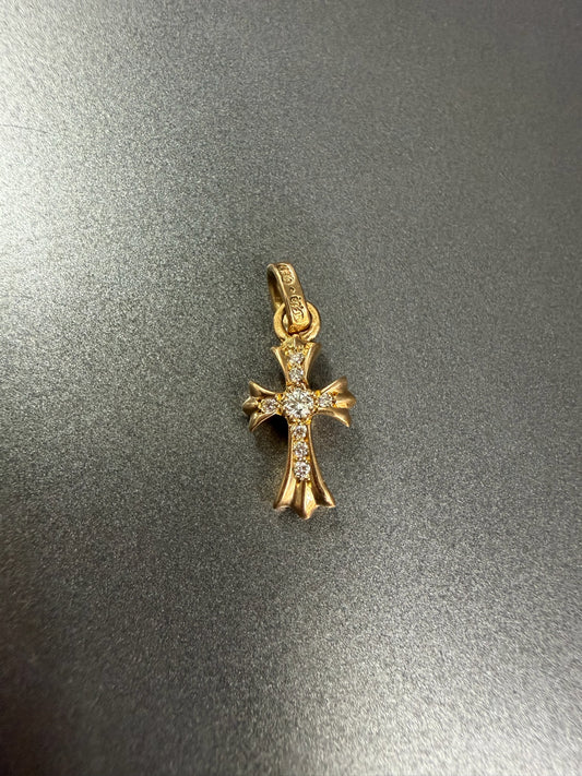 Chrome Hearts 22k BBF Babyfat Pendant with Diamonds