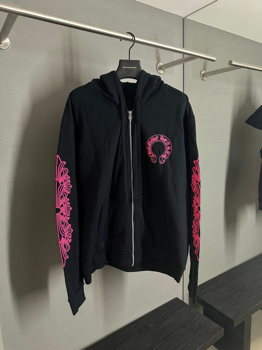 Chrome Hearts Horseshoe Floral Cross Zip-up