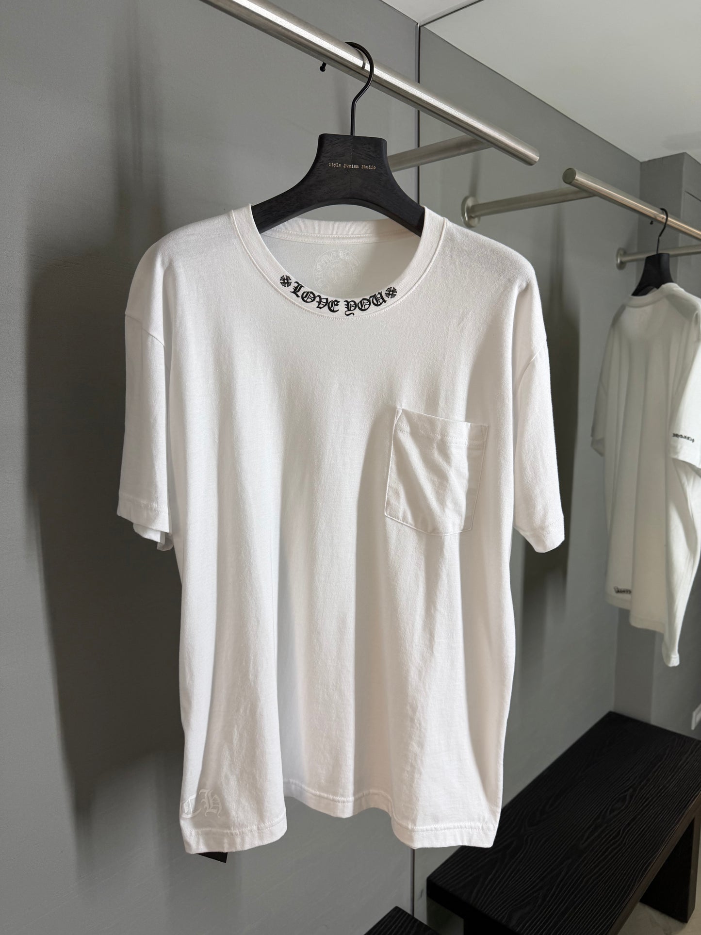 Chrome Hearts ‘Love You’ Neck Logo T-Shirt