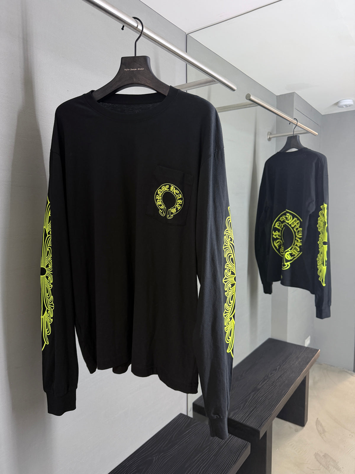 Chrome Hearts Neon Horseshoe Floral Long Sleeve