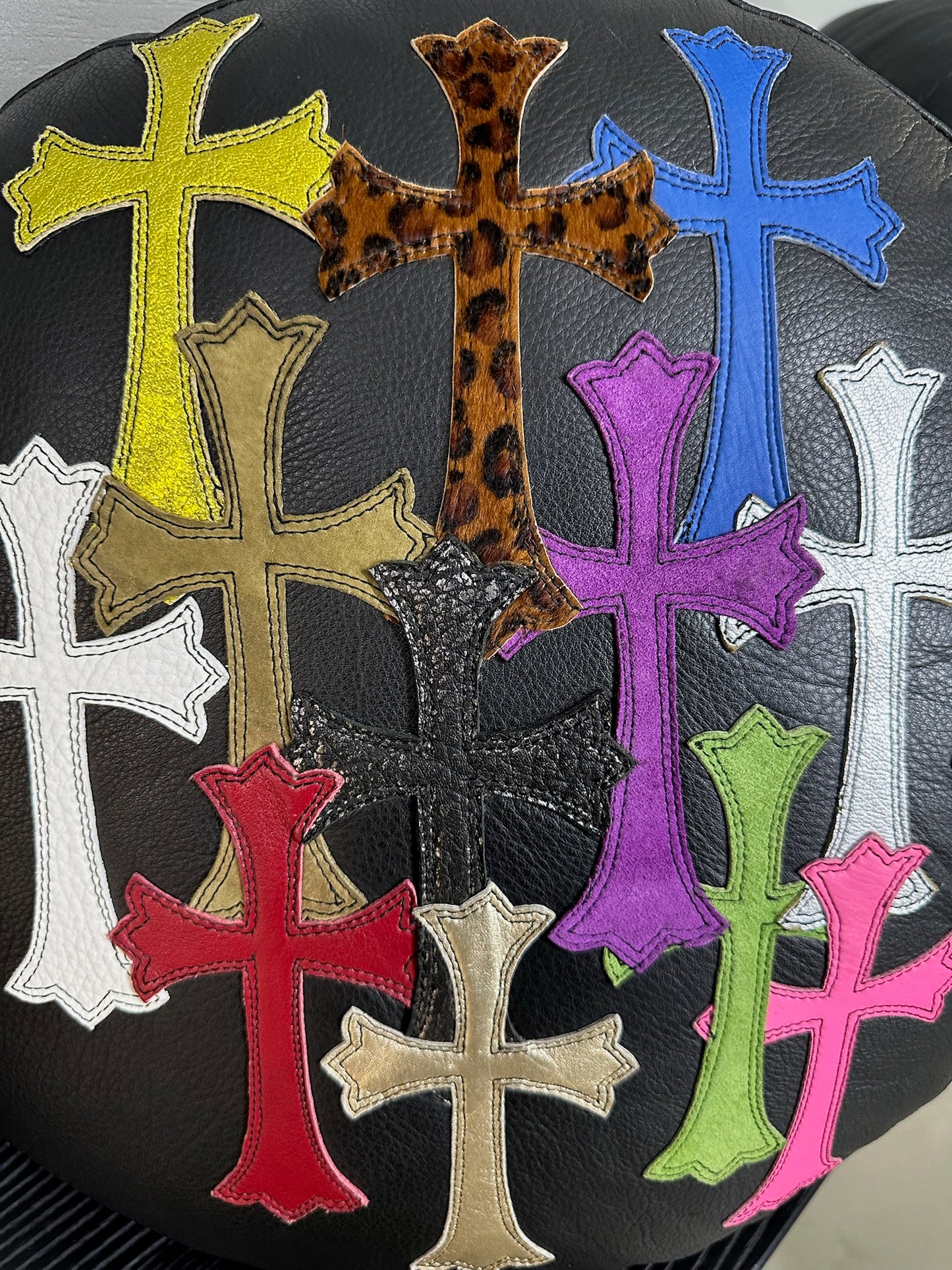 Chrome Hearts Multicolor Cross Patch Pillow