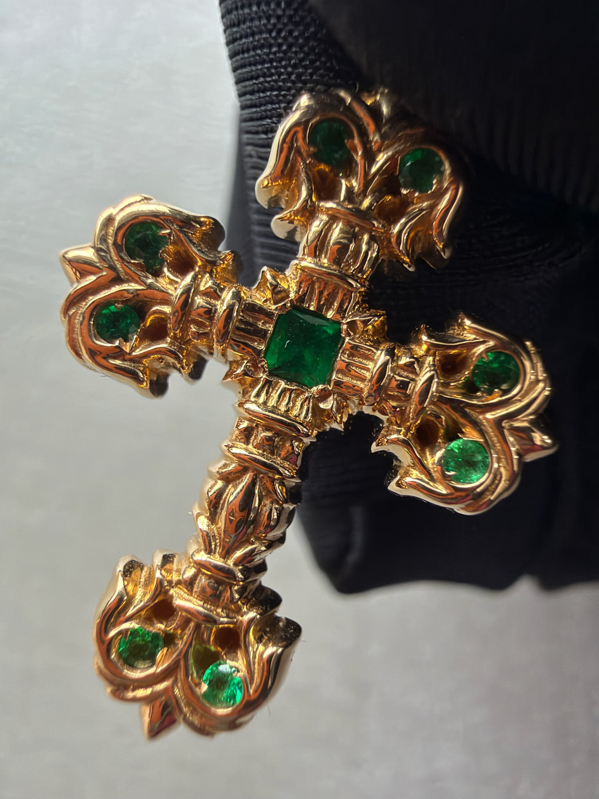 Chrome Hearts 22K Emerald  Filigree Pendant