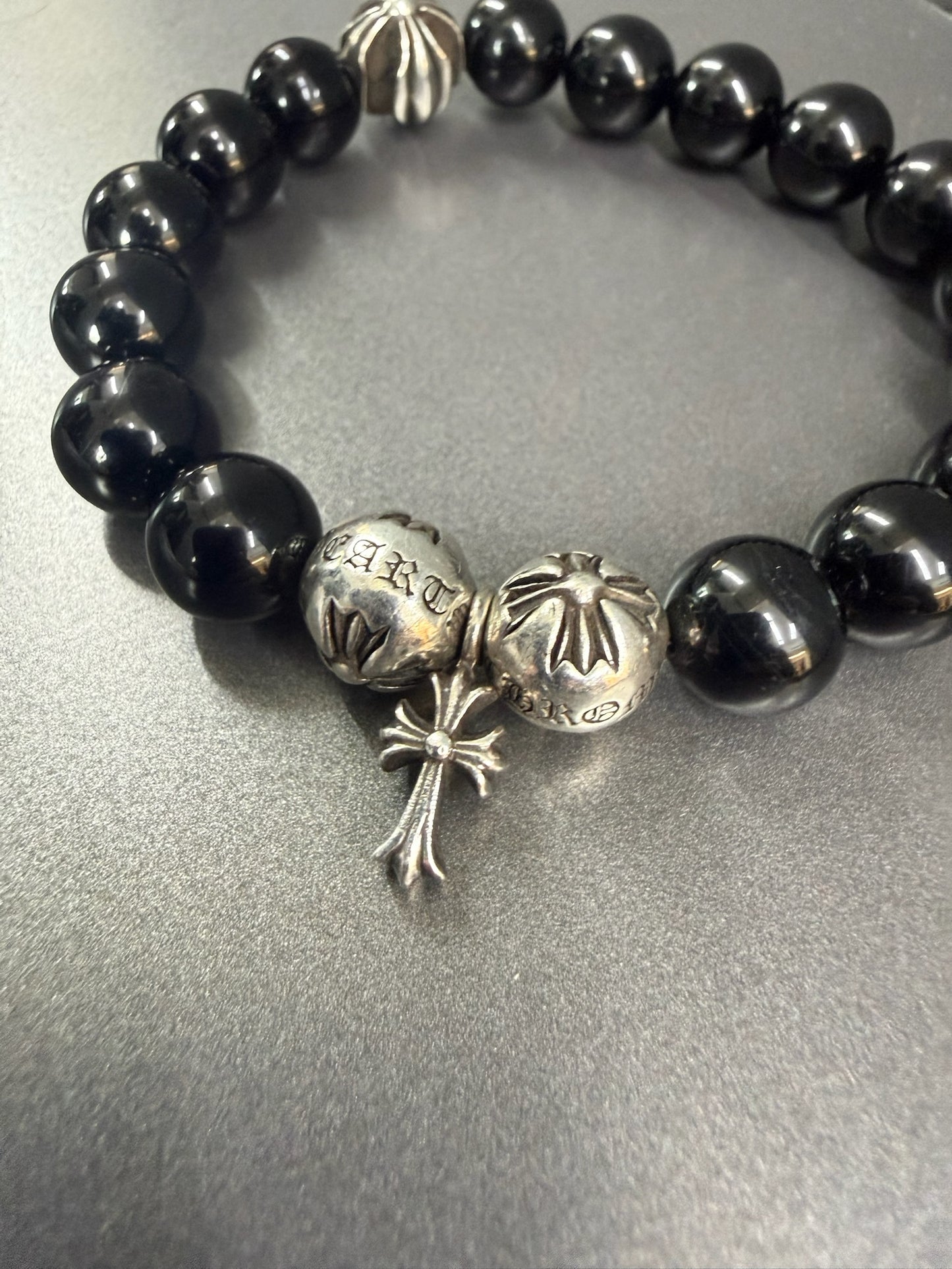 Chrome Hearts 10mm Silver Bead Bracelet