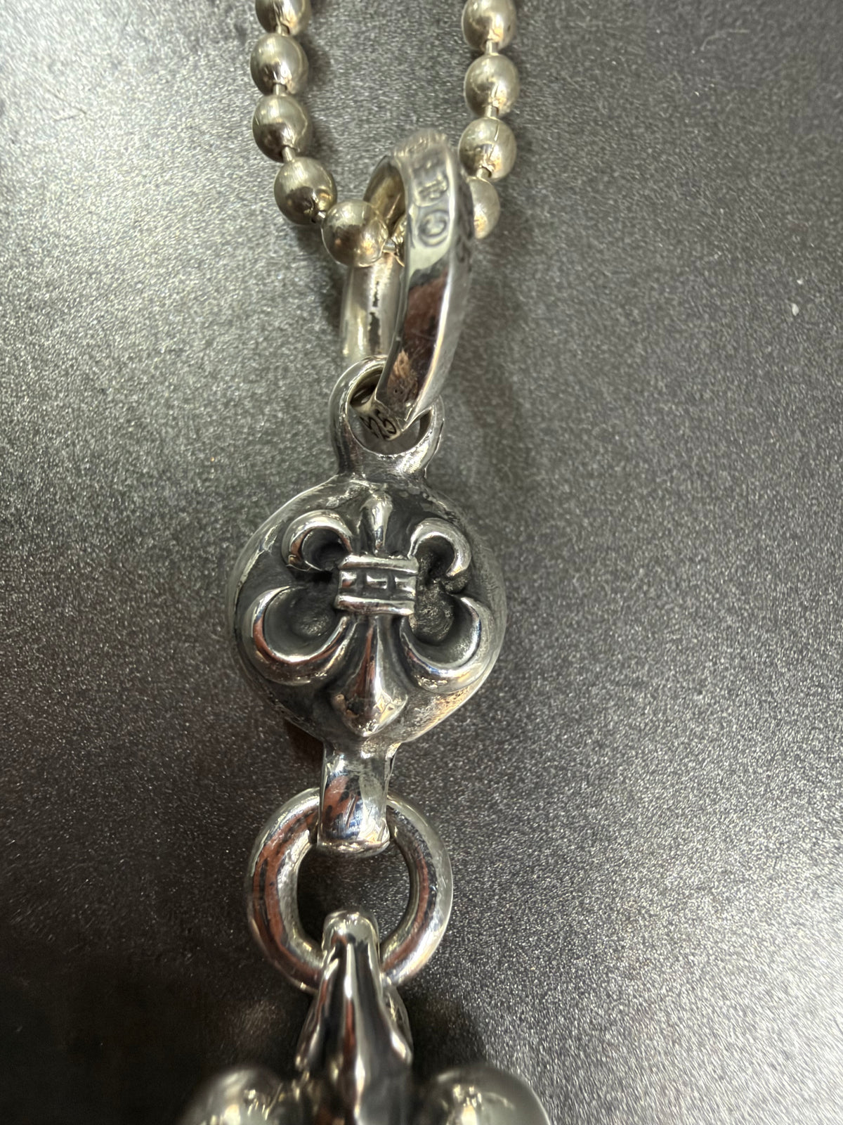 Chrome Hearts Fleur & Ball Necklace