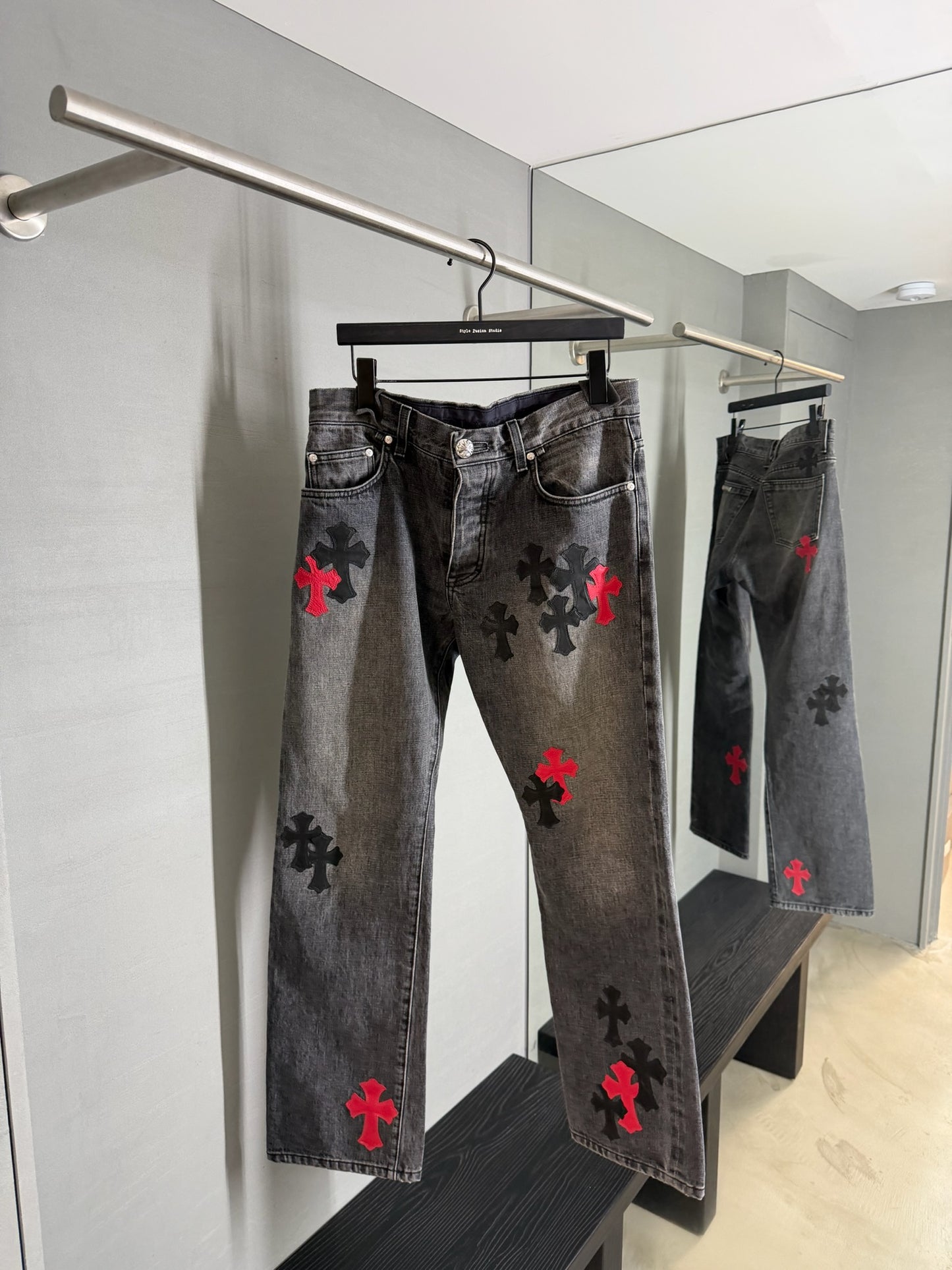 Chrome Hearts Multi-Cross Fade Jeans