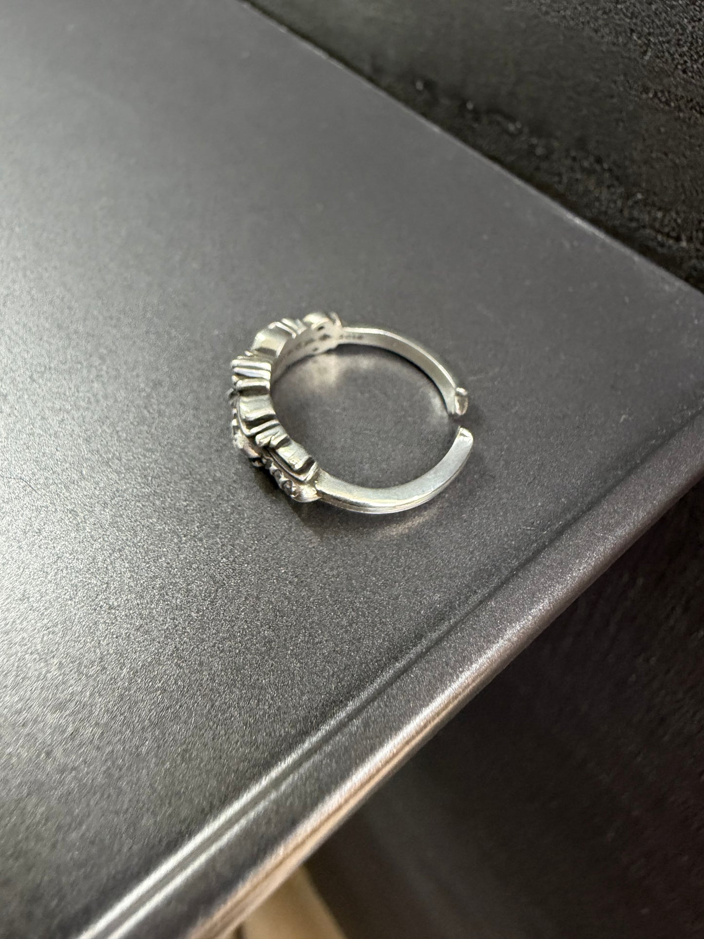 Chrome Hearts Baby Classic Diamonds Paved Floral Ring