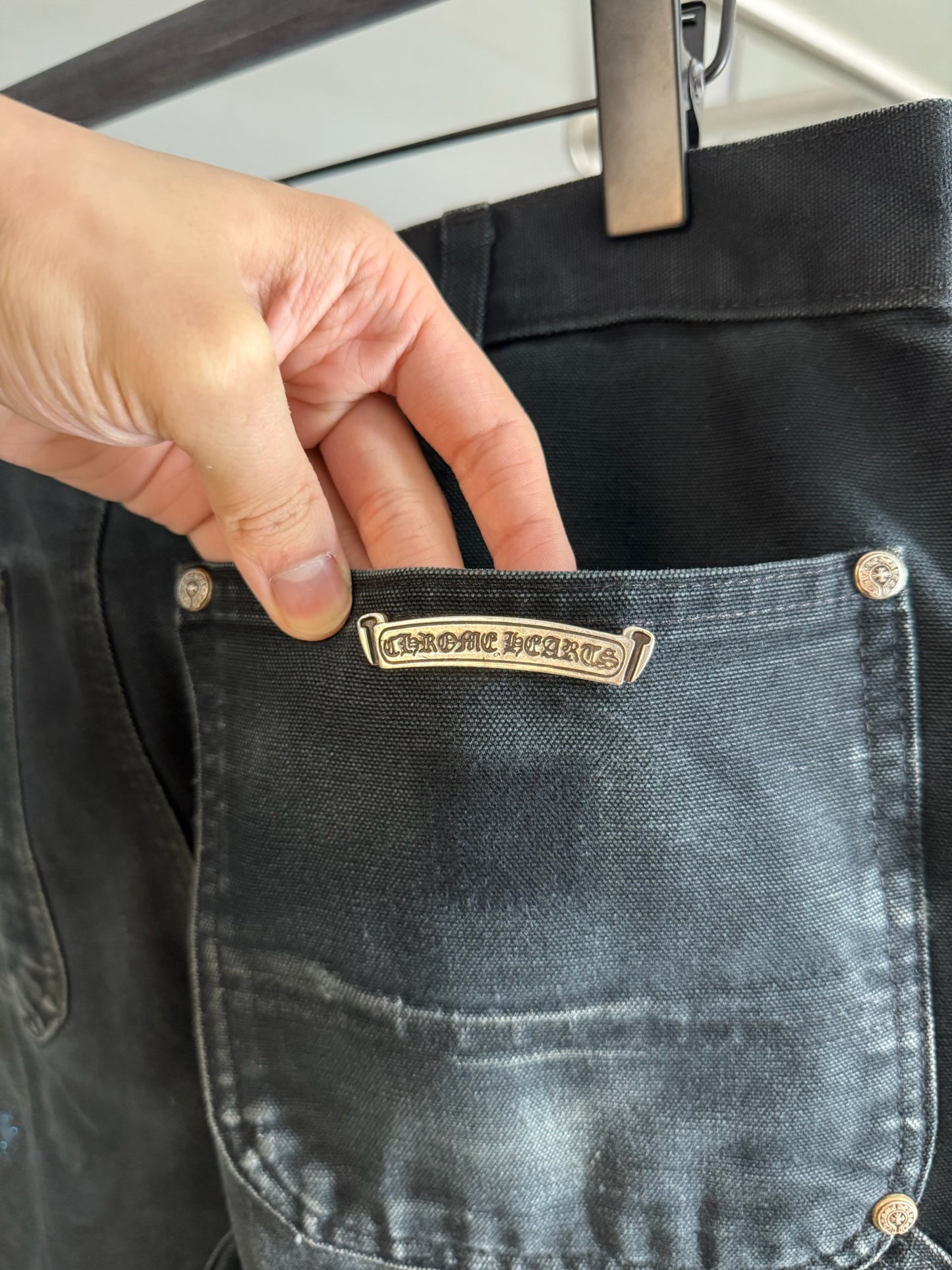 Chrome Hearts St.Barth Cross Patch Double Knee Carharrt Pants