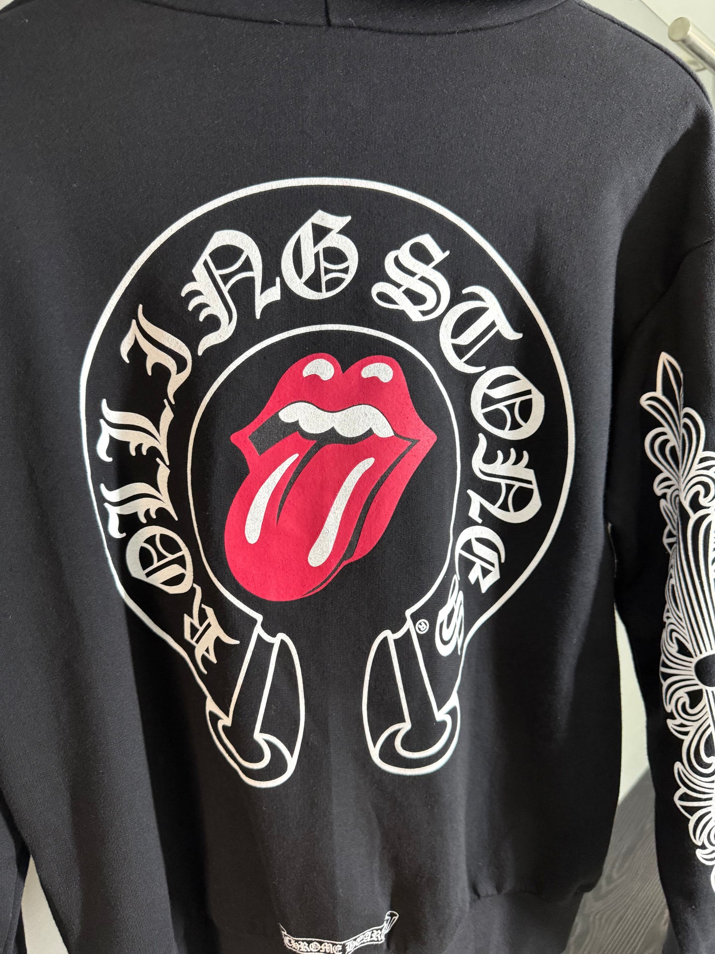 Chrome Hearts Rolling Stone Floral Zip-up
