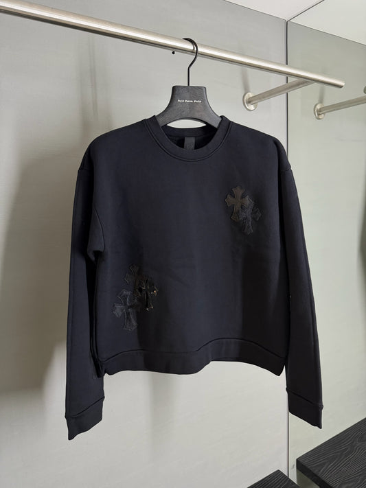Chrome Hearts Black Cross Patches Sweatshirt