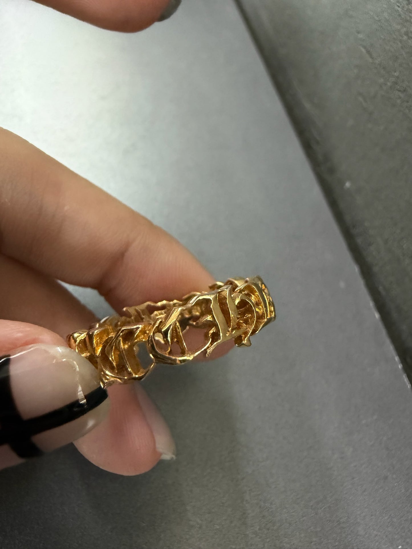 Chrome Hearts 22K Script Band Ring