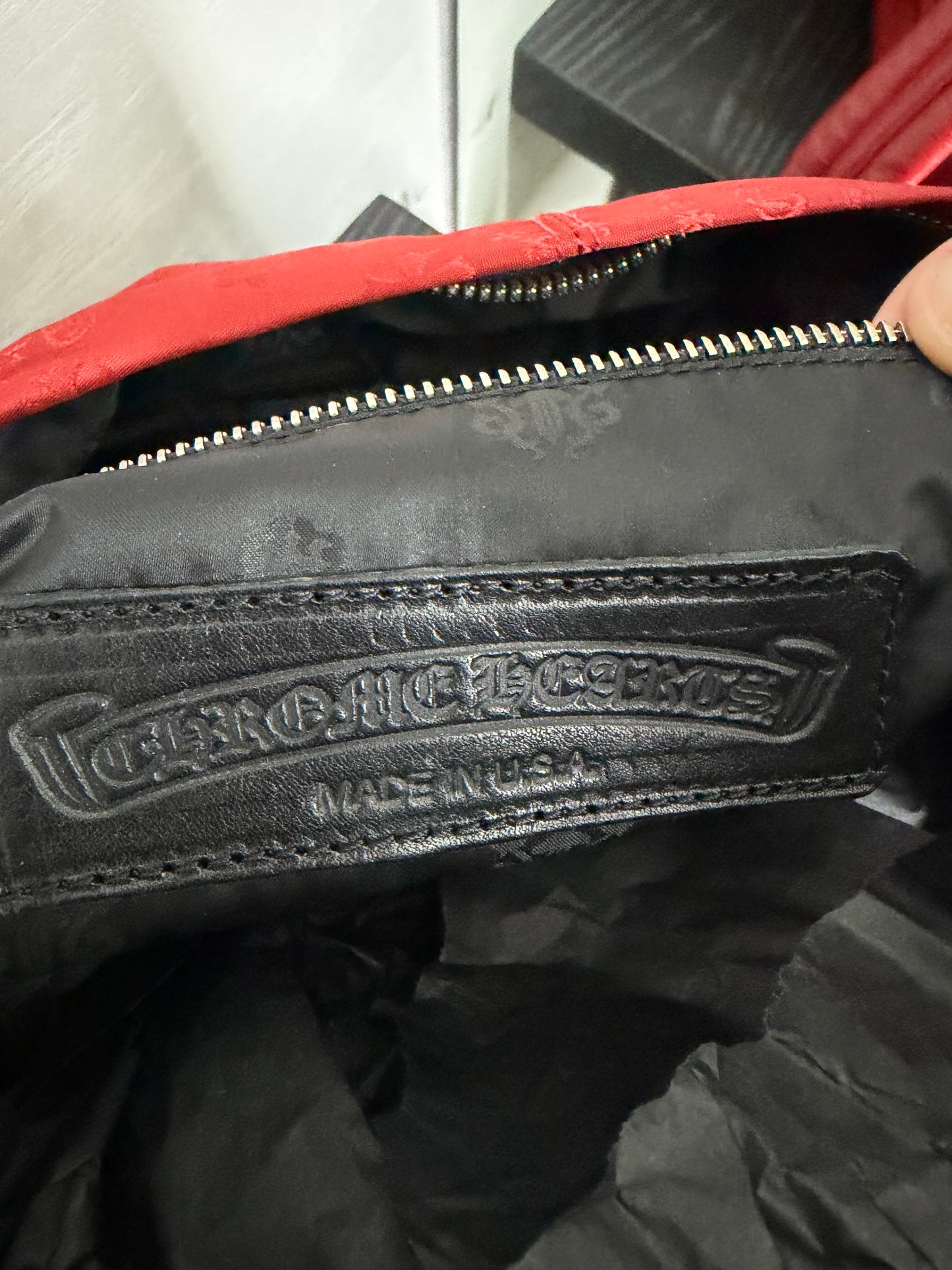 Chrome Hearts Nylon Stencil Red Backpack