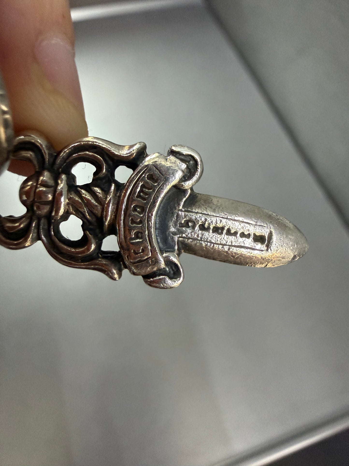 Chrome Hearts Large Cross & Dagger Keychain