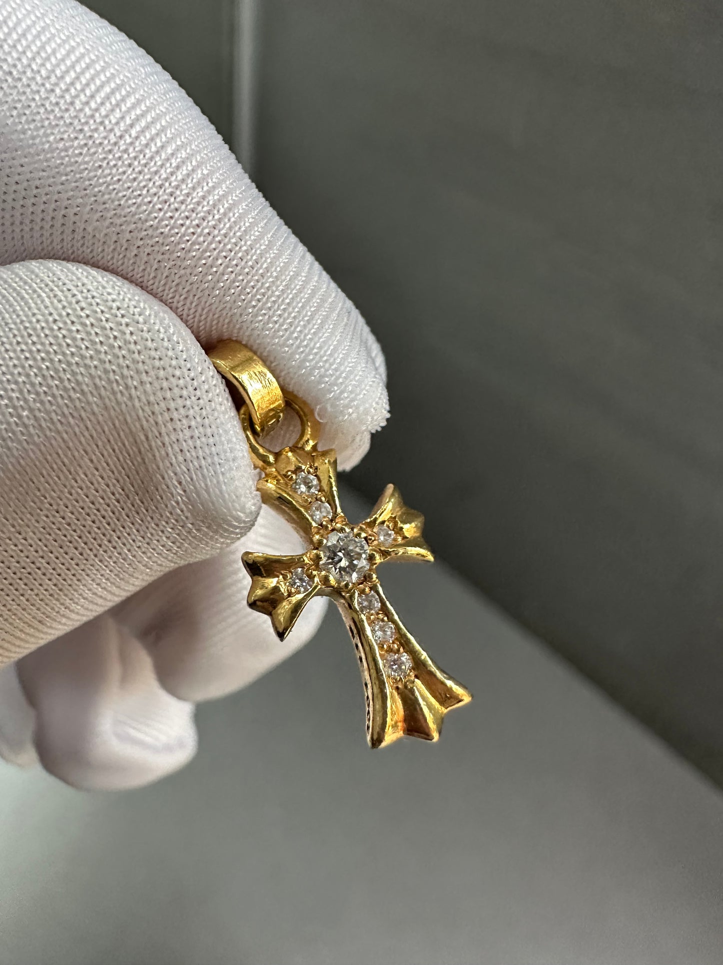 Chrome Hearts 22k Babyfat Pendant with Diamonds