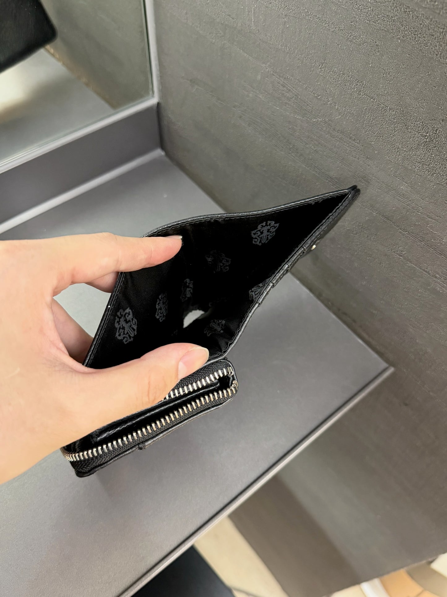 Chrome Hearts Square Zip Wallet