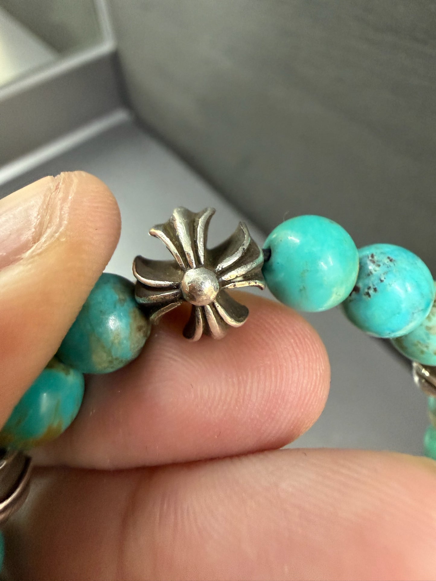 Chrome Hearts Turquoise Bead Bracelet