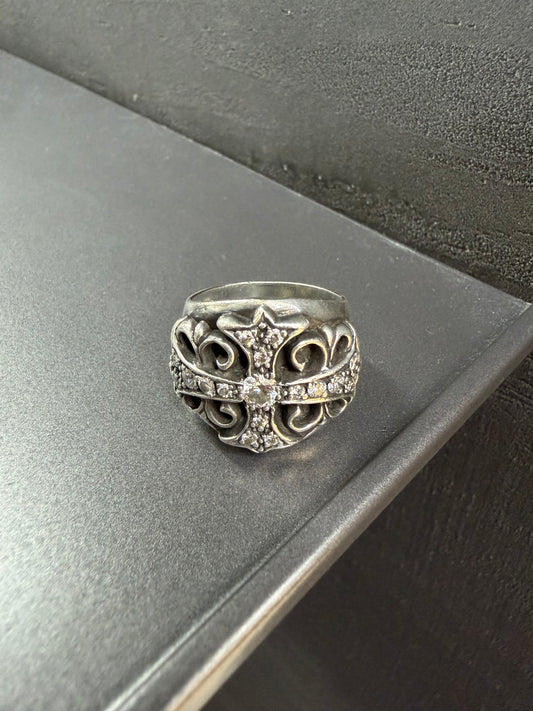 Chrome Hearts Keeper Ring with Diamonds