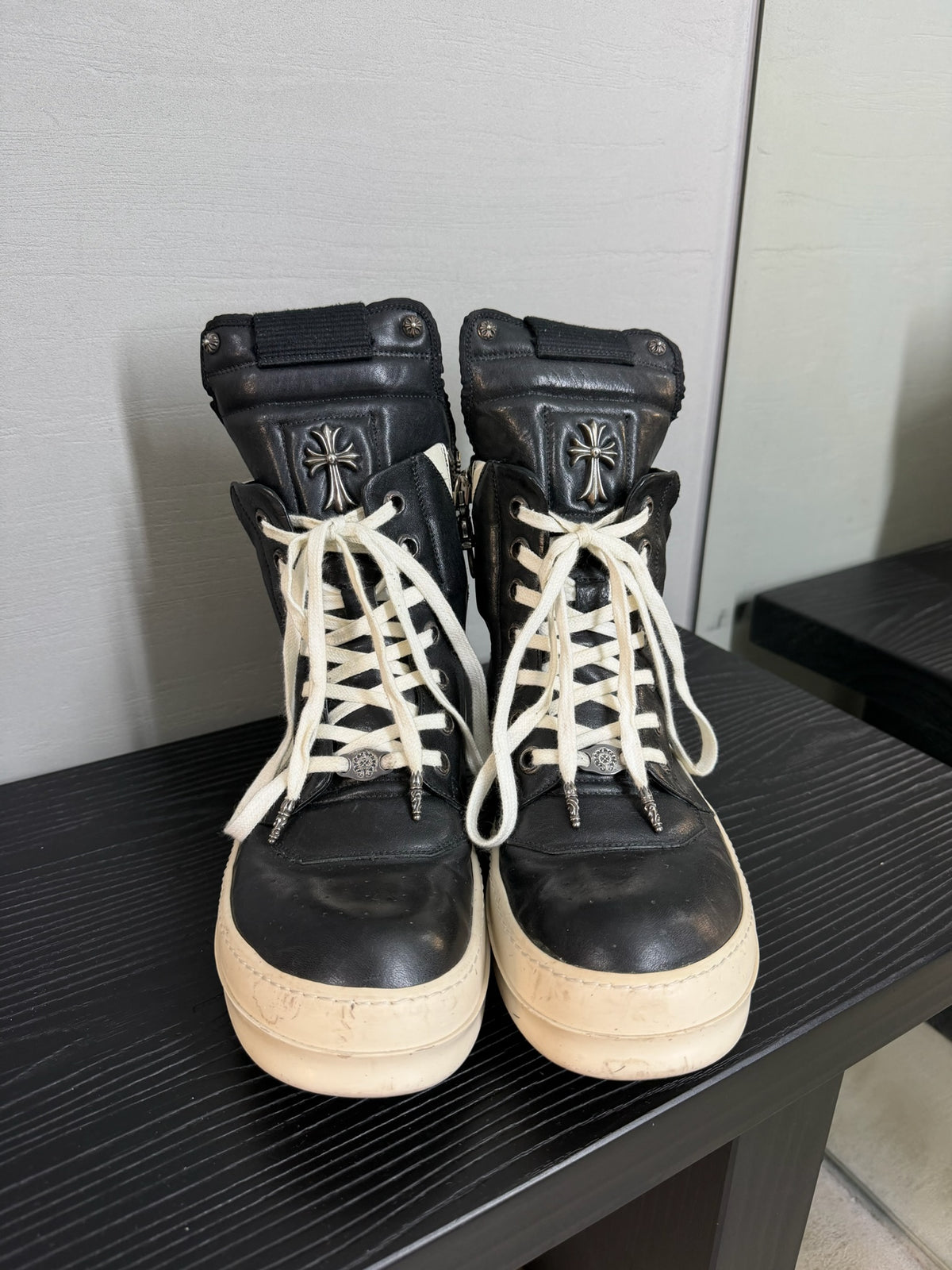 Chrome Hearts x Rick Owens Geobasket Sneakers