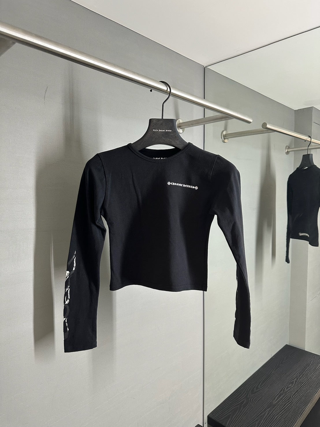 Chrome Hearts Matty Boy Women Long Sleeve Crop Top