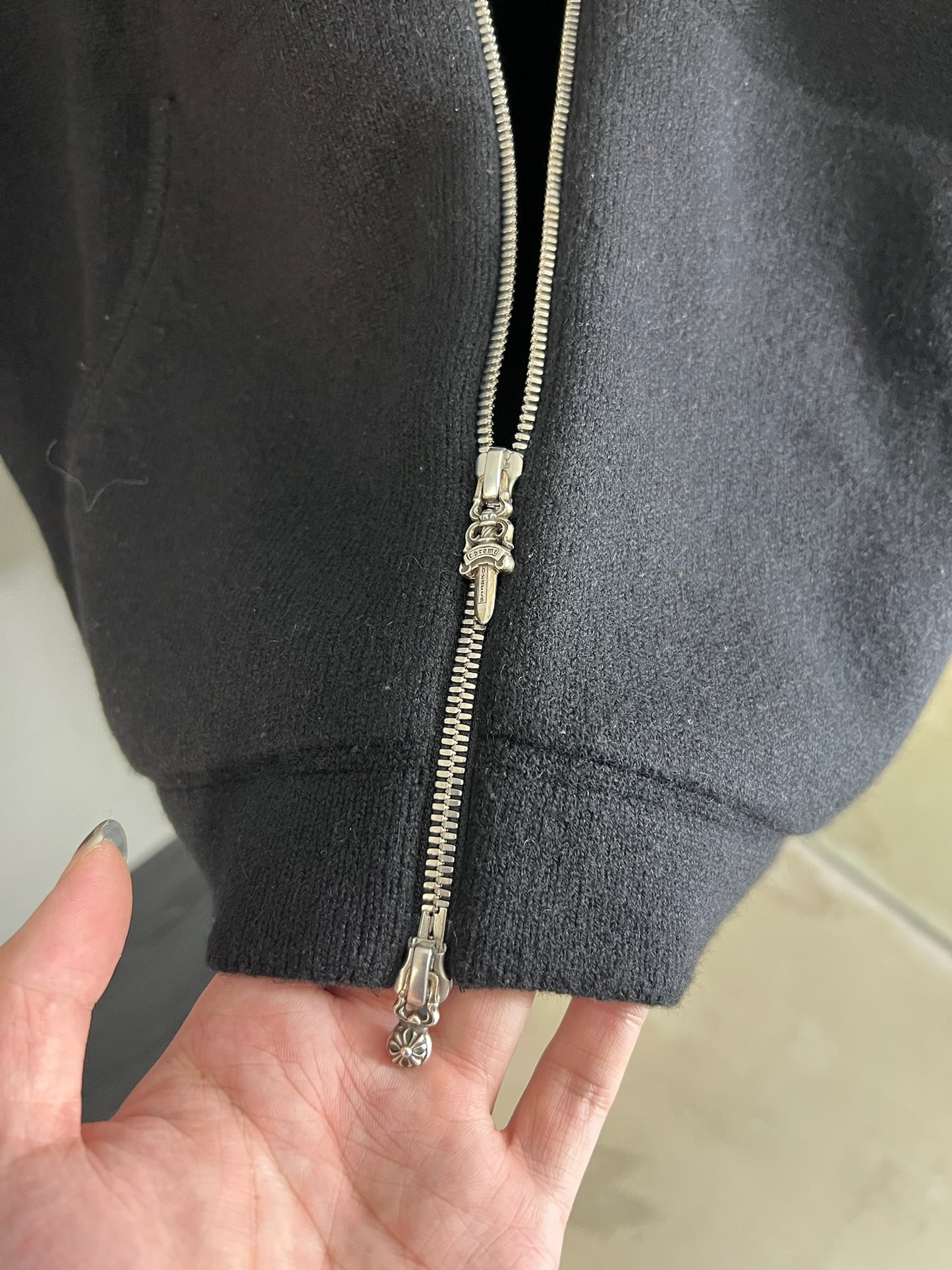 Chrome Hearts Triple Cross Cemetery Cashmere Zip-up