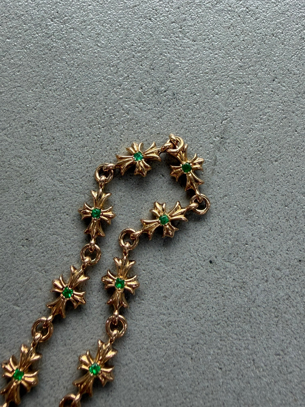Chrome Hearts Tiny E Emerald Bracelet