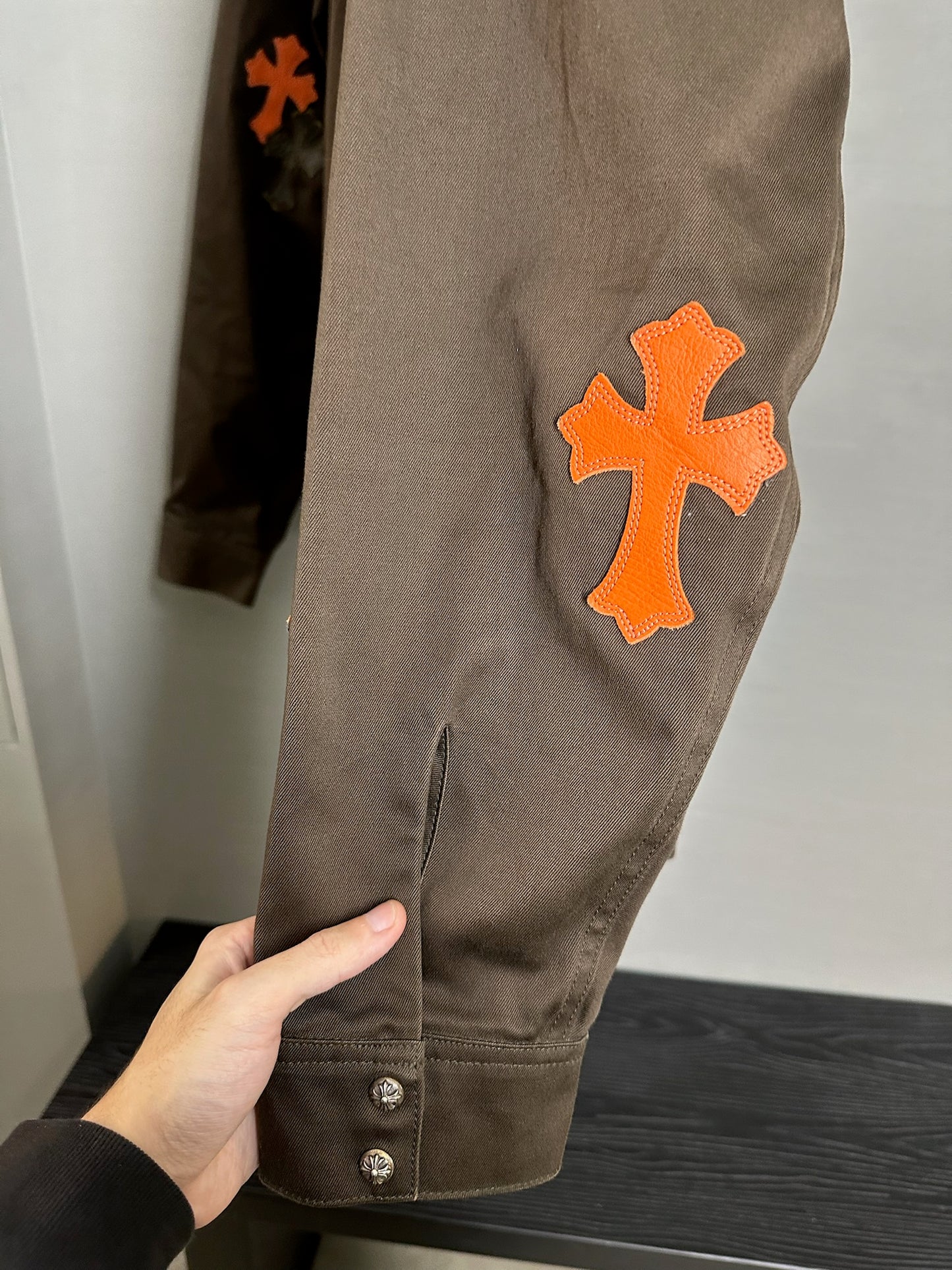 Chrome Hearts Cross Patch Work Dog Jacket