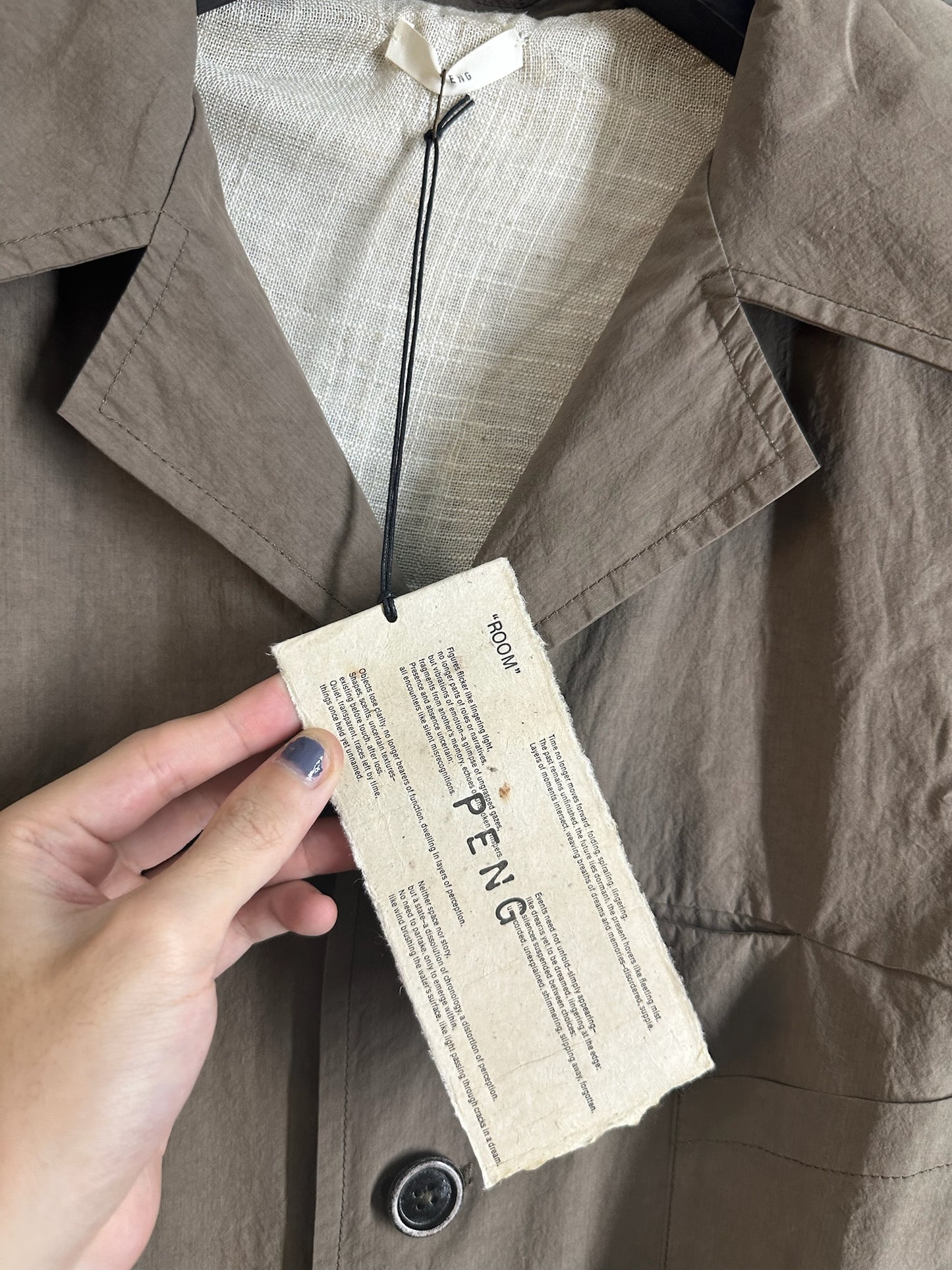 Peng Tai Khaki Long Coat