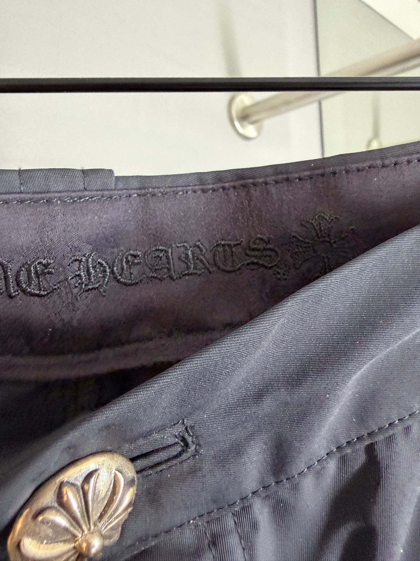 Chrome Hearts Nylon Leather Double Knee Pants