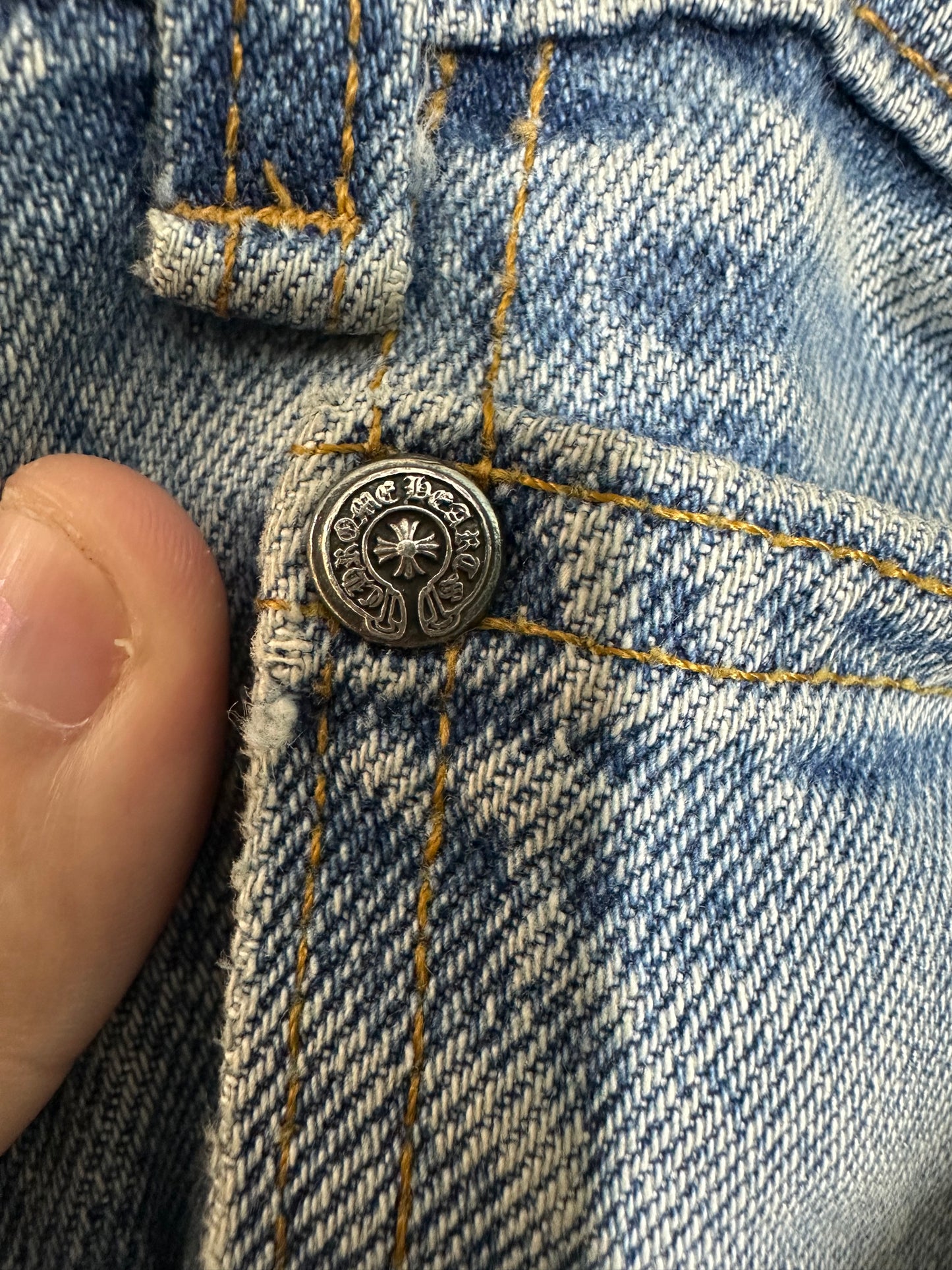 Chrome Hearts Levi’s 505 Cross Patch Jeans