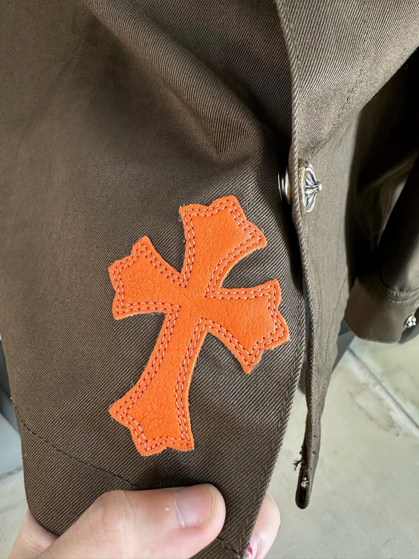 Chrome Hearts Cross Patch Work Dog Jacket
