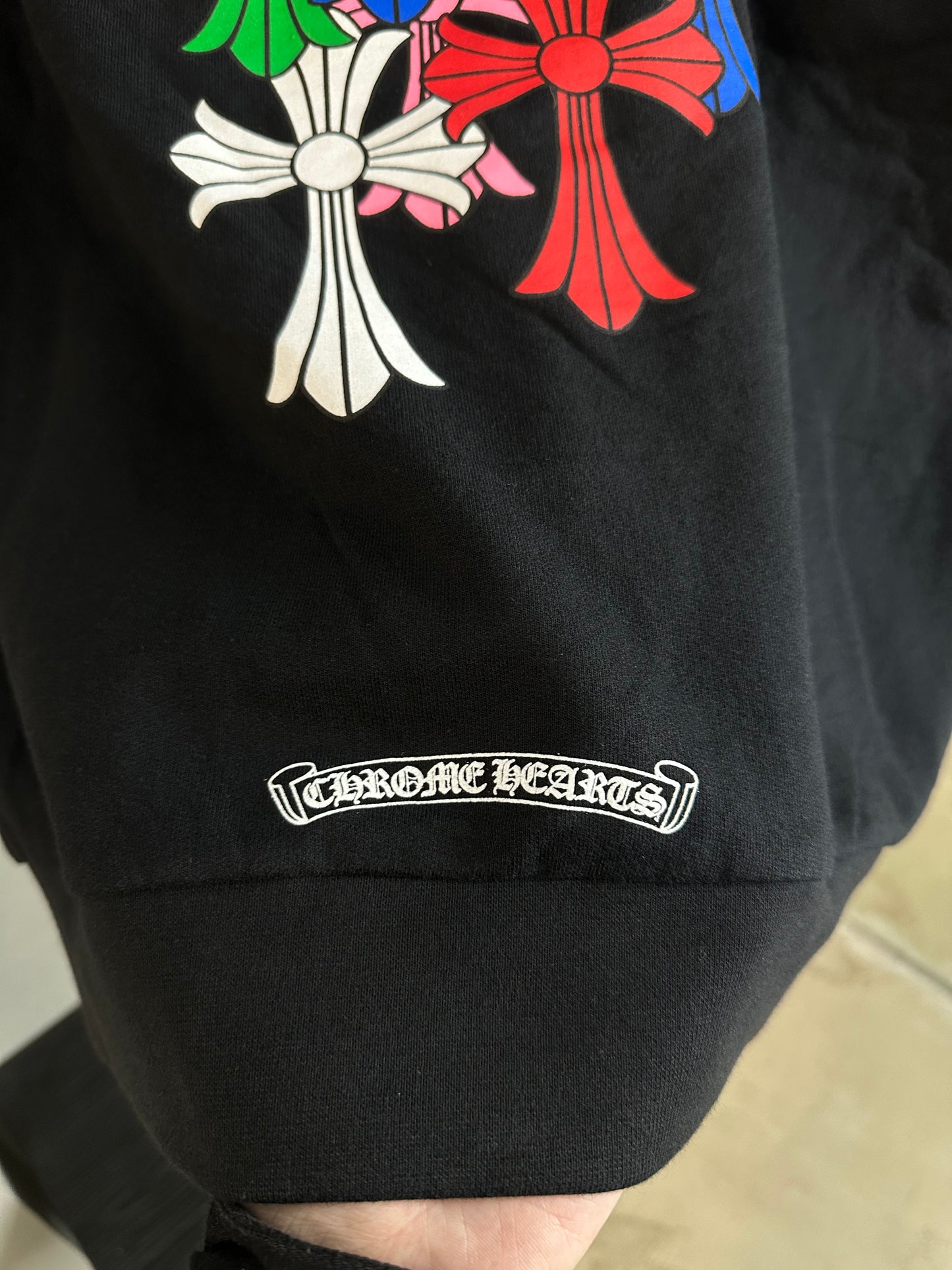 Chrome Hearts Multicolor Cemetery Cross Zip Up Hoodie