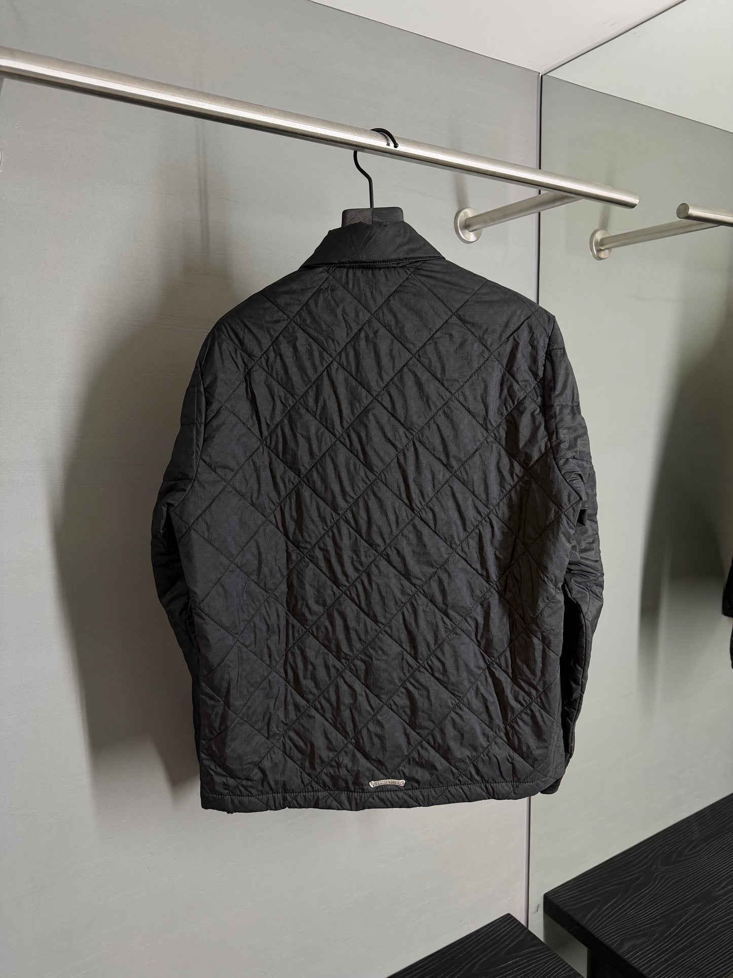 Chrome Hearts CH Embroidered Monogram Quilted Shirt Jacket