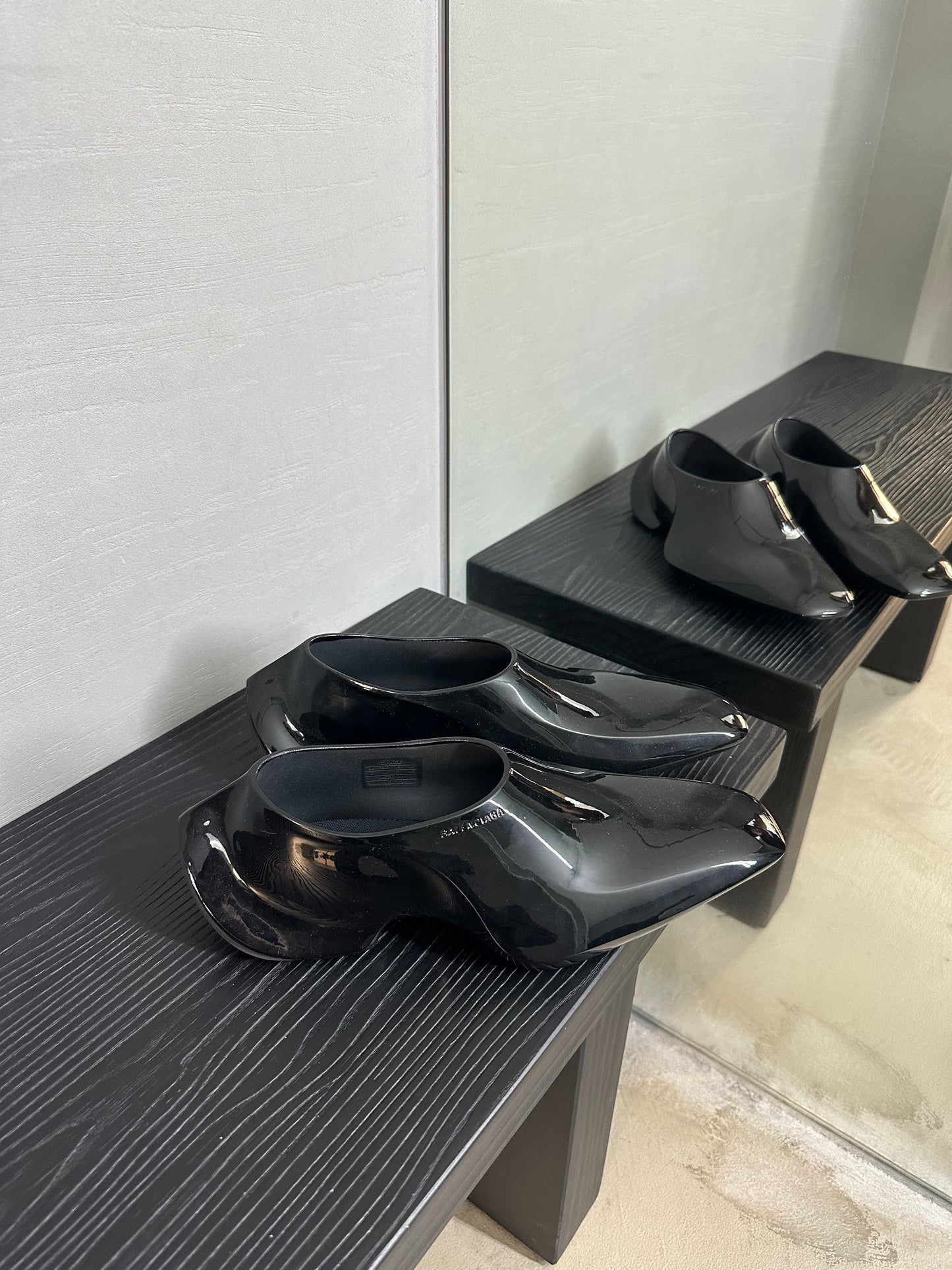 Balenciaga Black Shiny Space Shoes