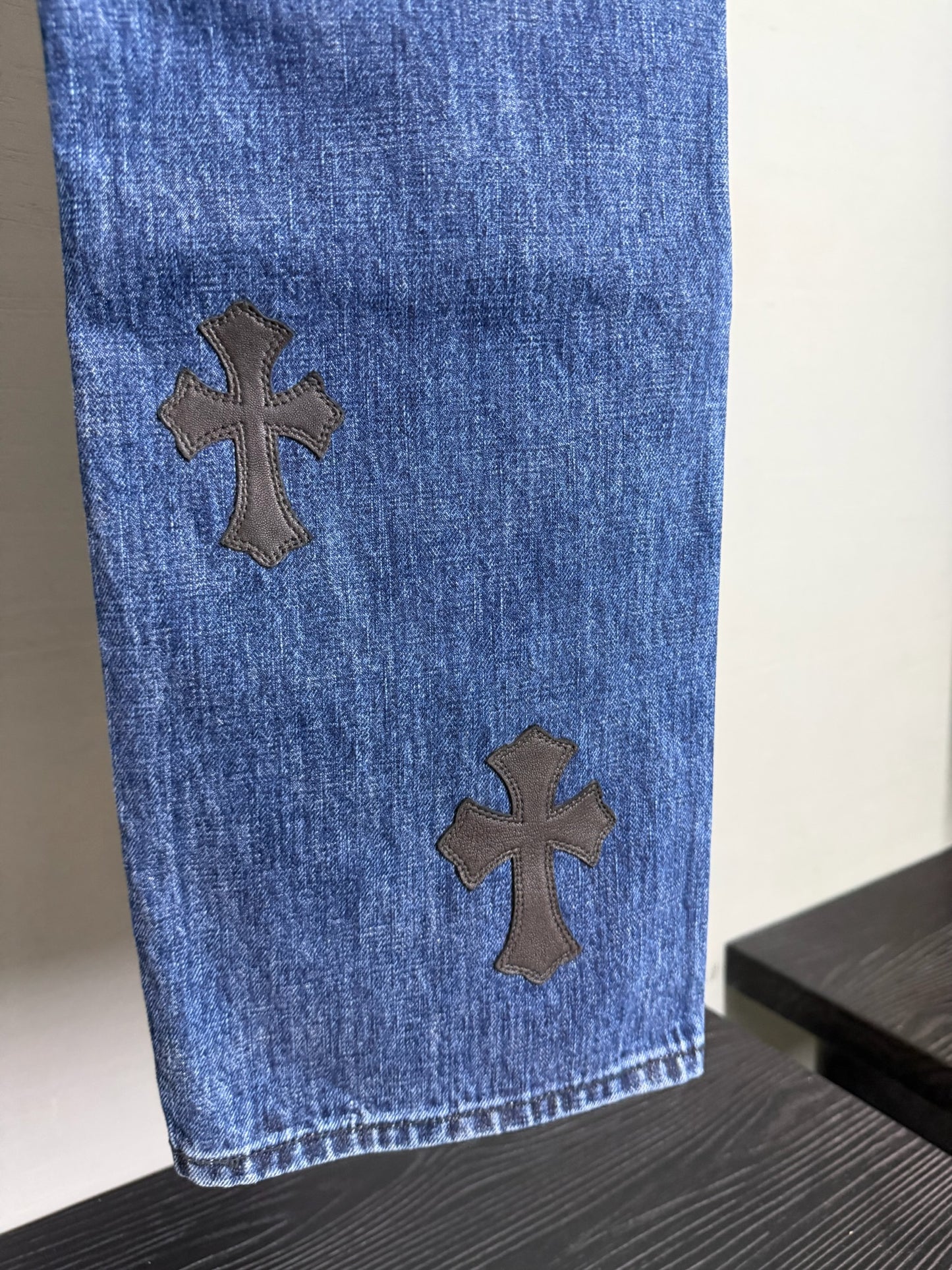 Chrome Hearts Turbo Diesel Fleur Knee Jeans