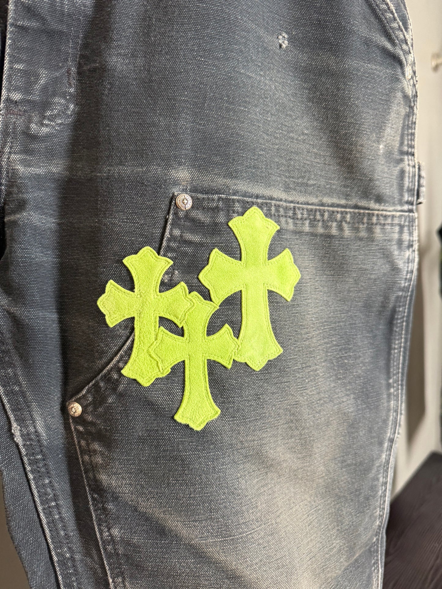Chrome Hearts cross patch double knee carpenter pants (F&F)